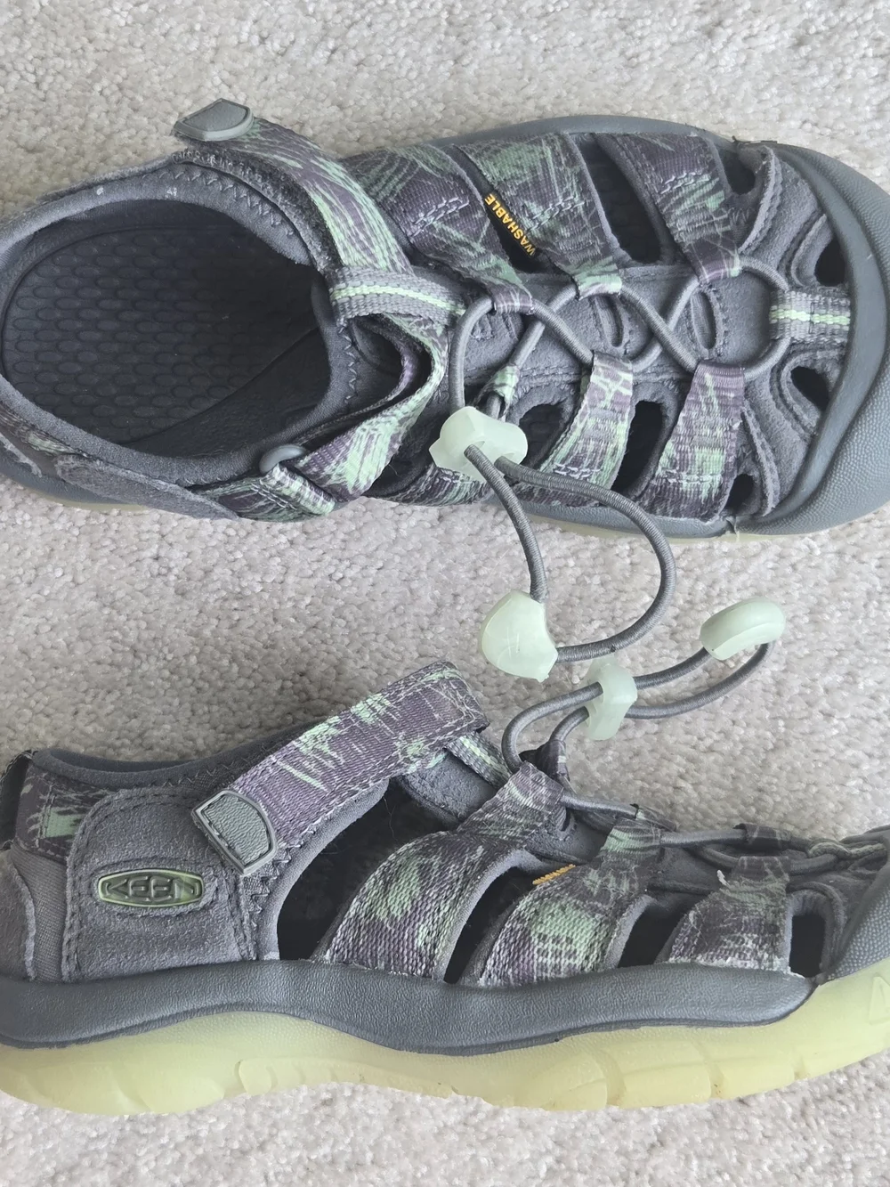 Keen Kids Gray and Light Green Sport Sandals